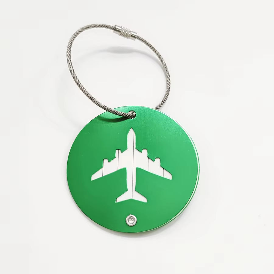 Aluminum Alloy Luggage Tag – Sleek Round ID Label for Men & Women