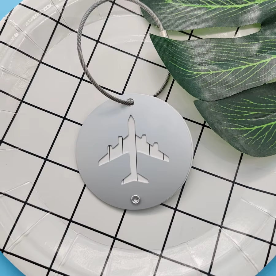 Aluminum Alloy Luggage Tag – Sleek Round ID Label for Men & Women