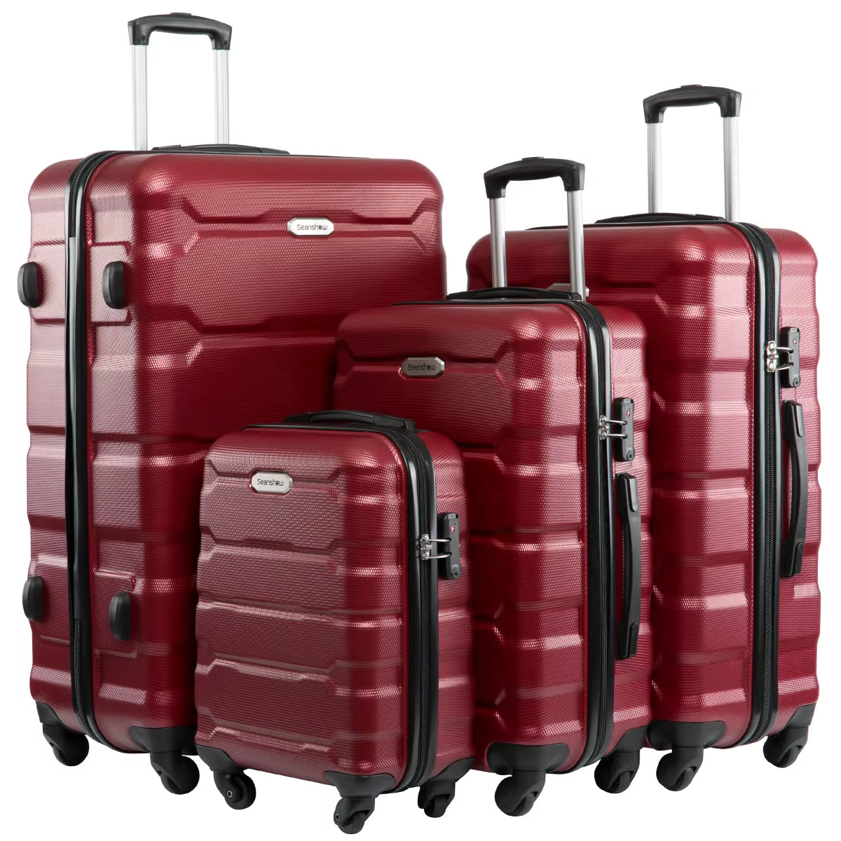 Jetsetter 4PCS Luggage Set – Spinner Wheels, Hardside Style (Multiple Colours Available)