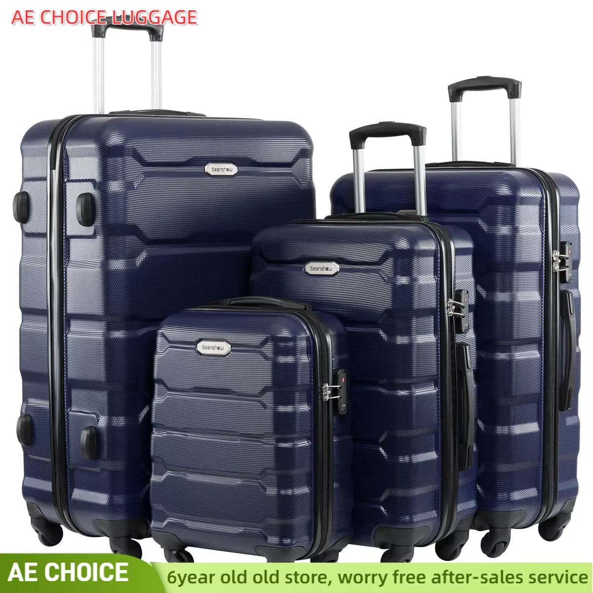 Jetsetter 4PCS Luggage Set – Spinner Wheels, Hardside Style (Multiple Colours Available)