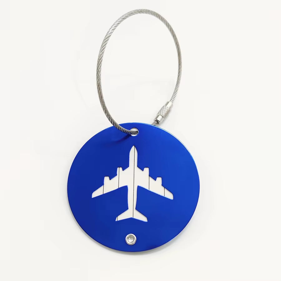 Aluminum Alloy Luggage Tag – Sleek Round ID Label for Men & Women