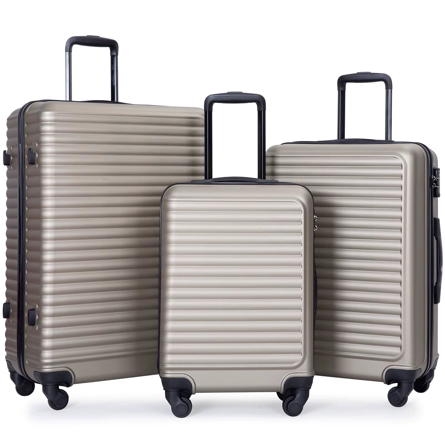 3-Piece Hardside Luggage Set – Lightweight Spinner Suitcases with TSA Lock 20”/24”/28” (Multiple Colors Available)