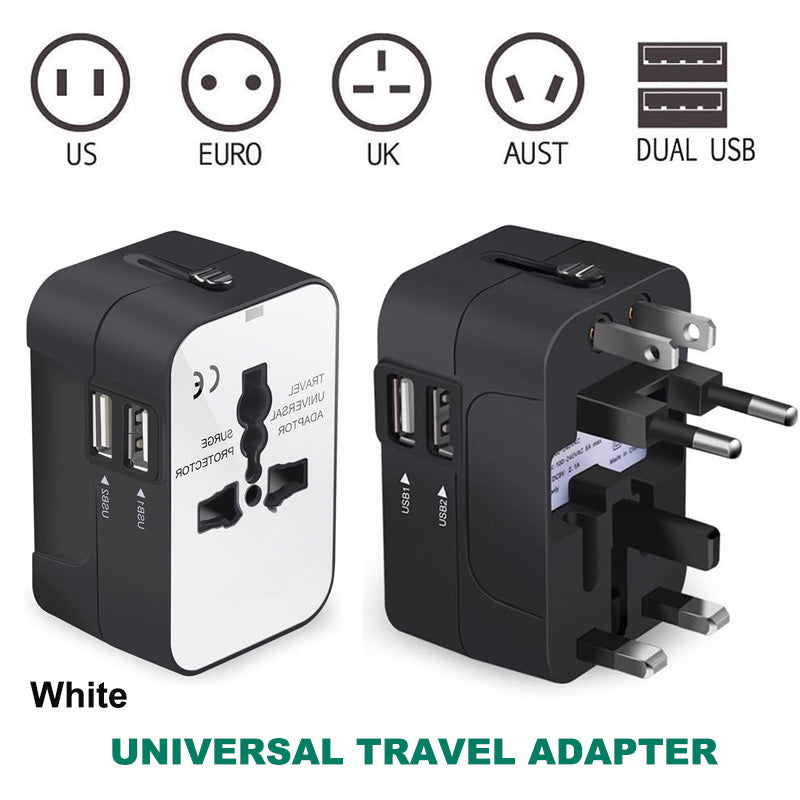 Travel Adapter, Worldwide All in One Universal Travel Adapter Wall Charger AC Power