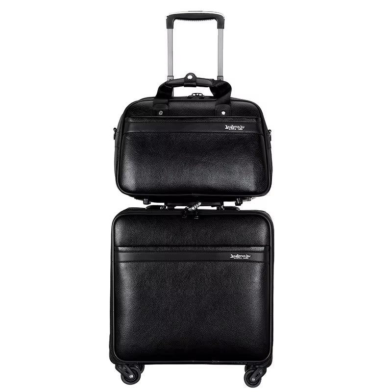 2-Piece Travel Set – 18" Rolling Suitcase & Business Handbag