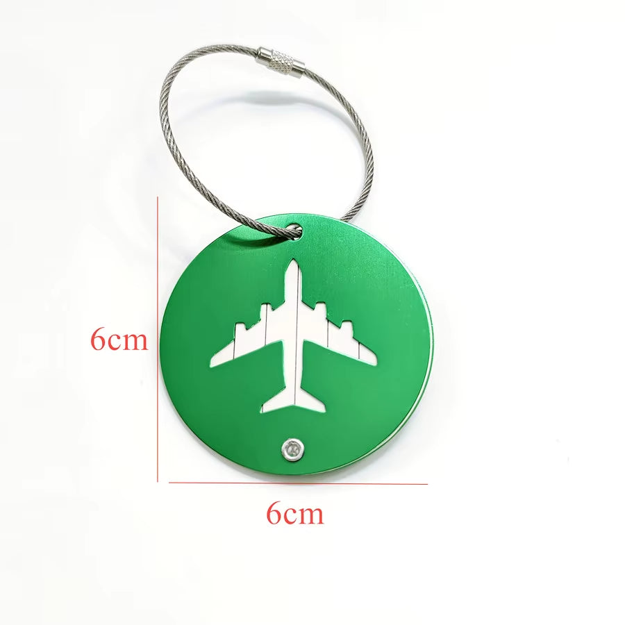 Aluminum Alloy Luggage Tag – Sleek Round ID Label for Men & Women