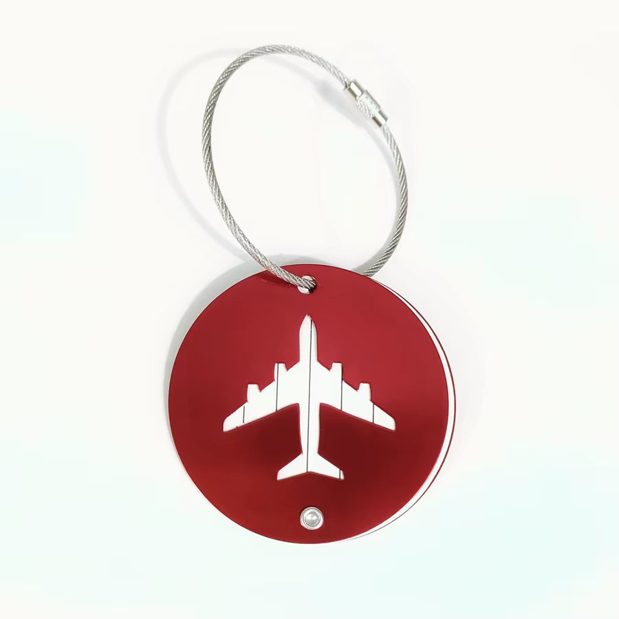 Aluminum Alloy Luggage Tag – Sleek Round ID Label for Men & Women