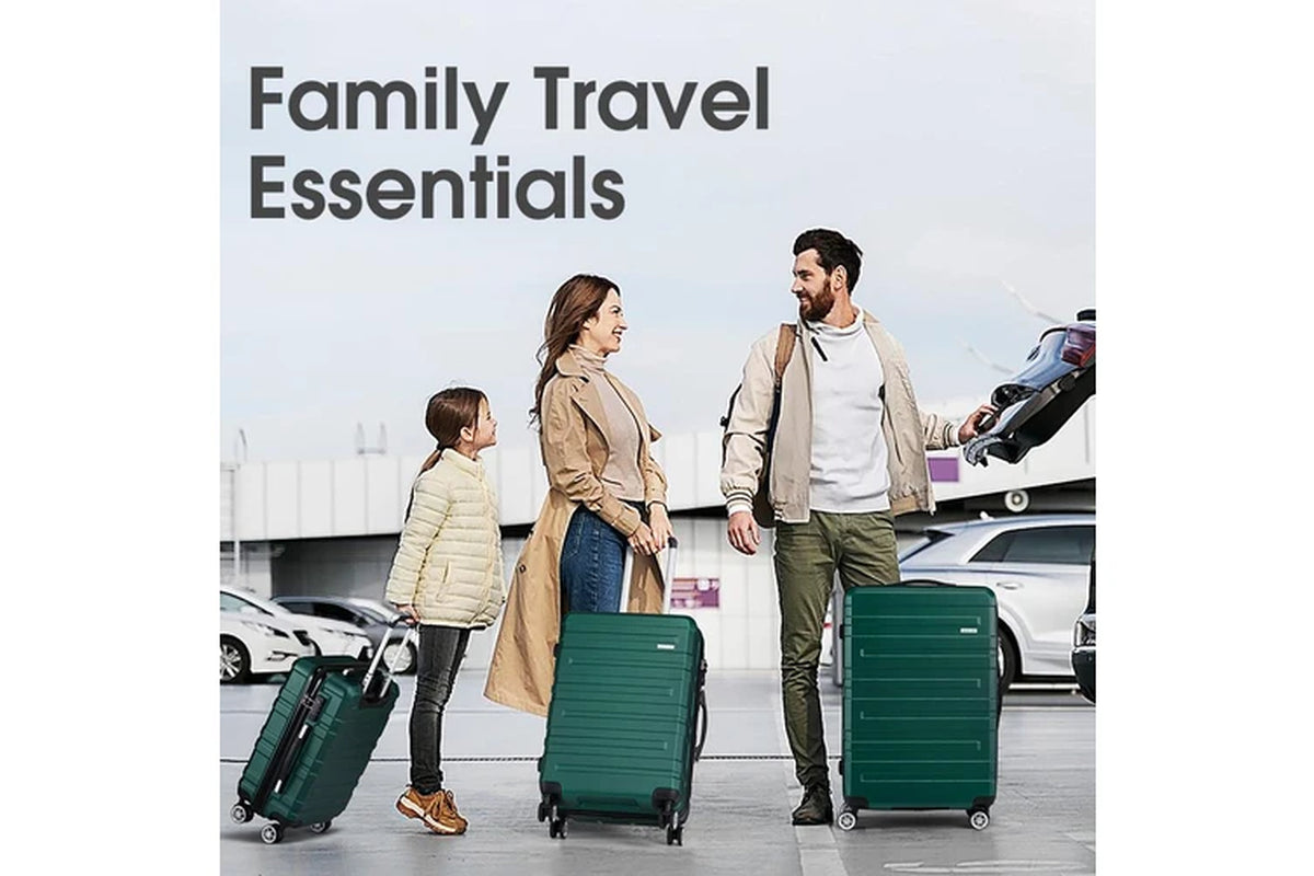 Travel Lust 3 Piece Luggage Suitcase Green