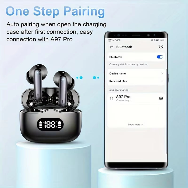 Wireless ANC Earbuds – 40dB Noise Cancel, HD Call, Transparency Mode