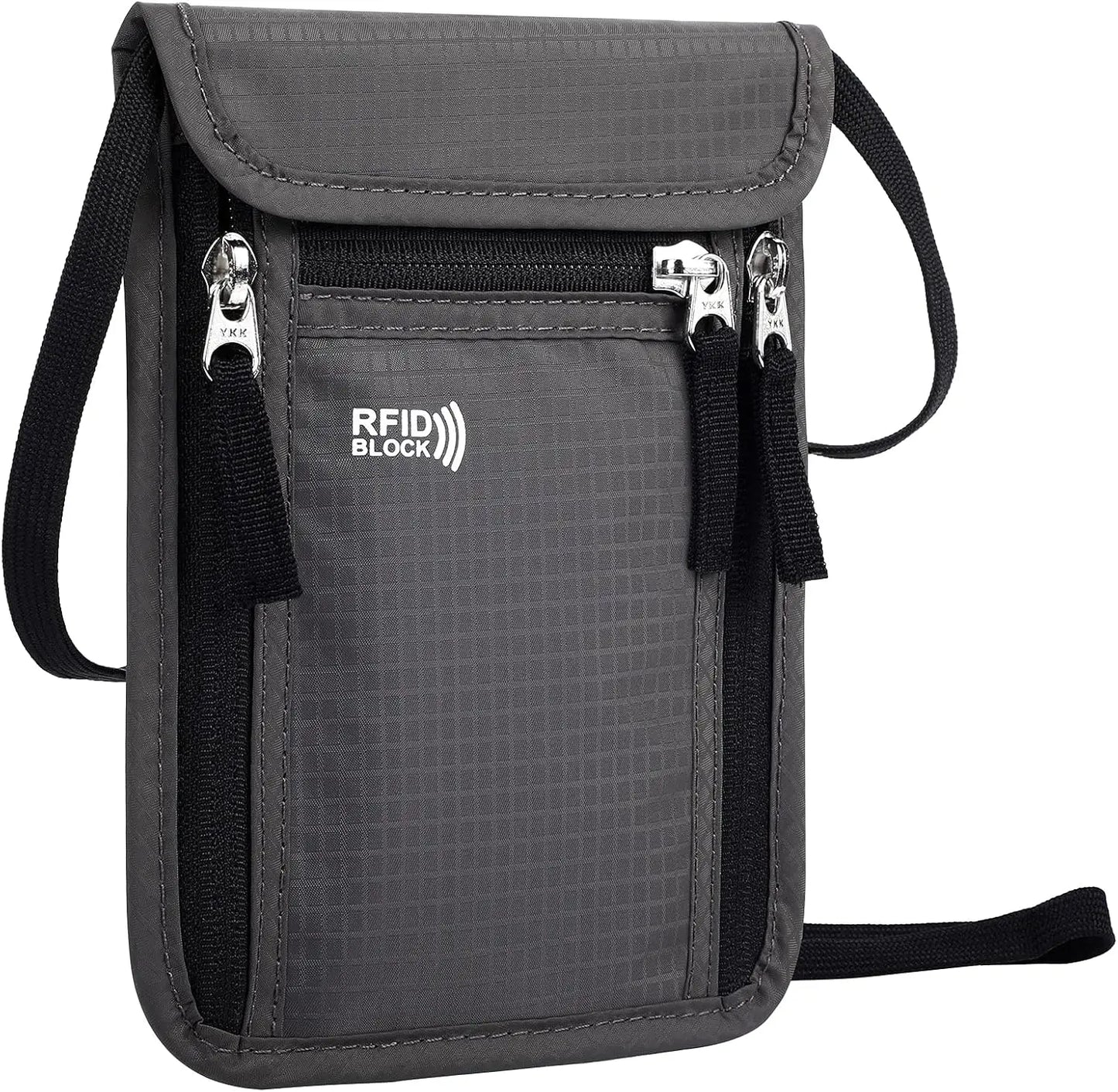 Travel Pouch Neck Wallet Family Passport Holder Organizer Case with RFID Blocking Passport Wallet Travel Wallet