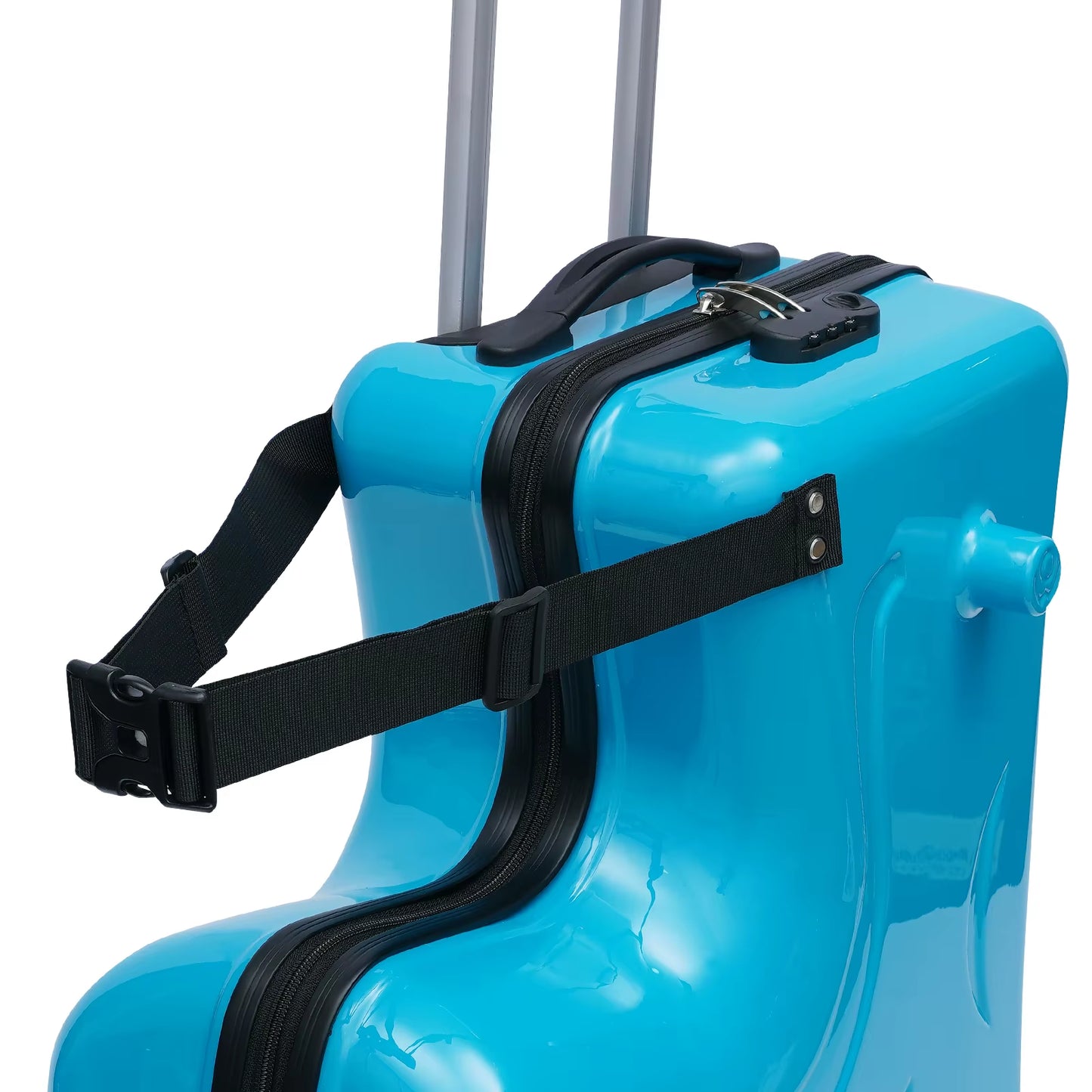 20” Kids Ride-On Spinner Suitcase – Waterproof Wheeled Trolley in Pink or Blue