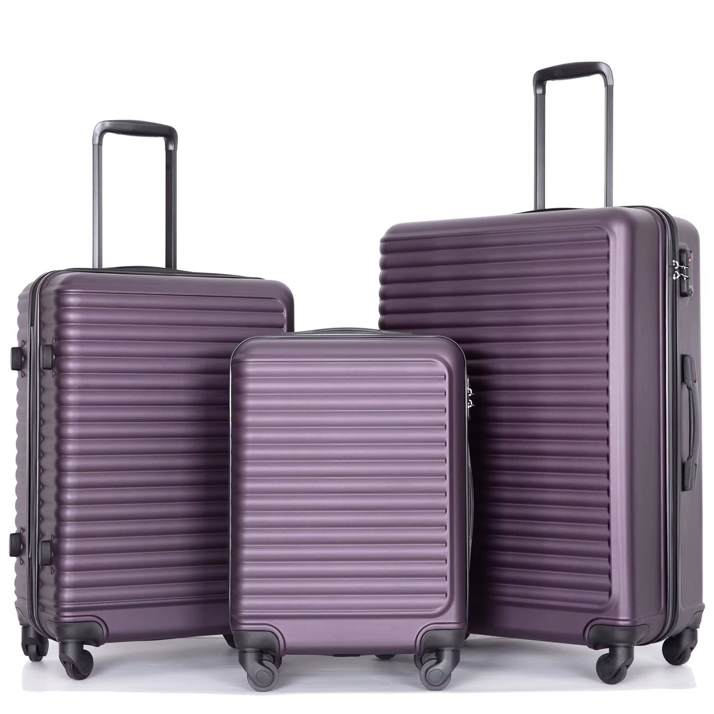 3-Piece Hardside Luggage Set – Lightweight Spinner Suitcases with TSA Lock 20”/24”/28” (Multiple Colors Available)