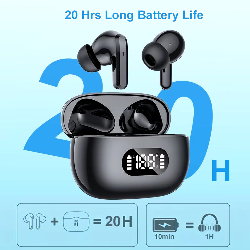 Wireless ANC Earbuds – 40dB Noise Cancel, HD Call, Transparency Mode