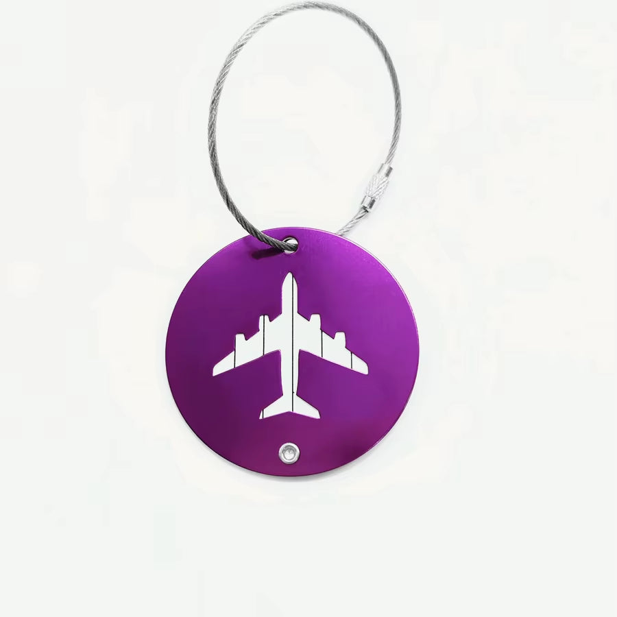 Aluminum Alloy Luggage Tag – Sleek Round ID Label for Men & Women