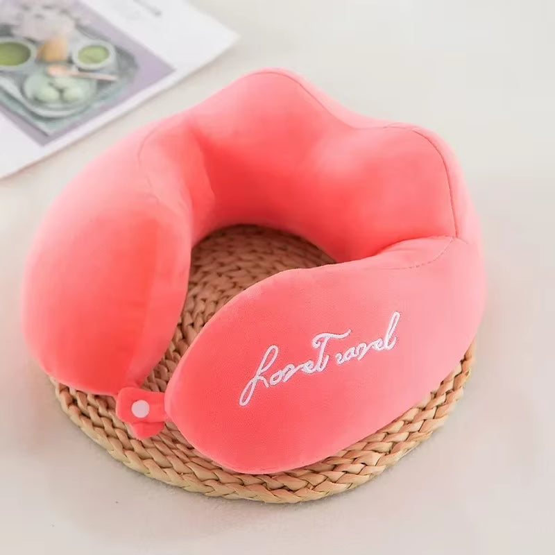 Travel Lust Neck Pillow – Soft PP Cotton Cushion for Planes & Road Trips
