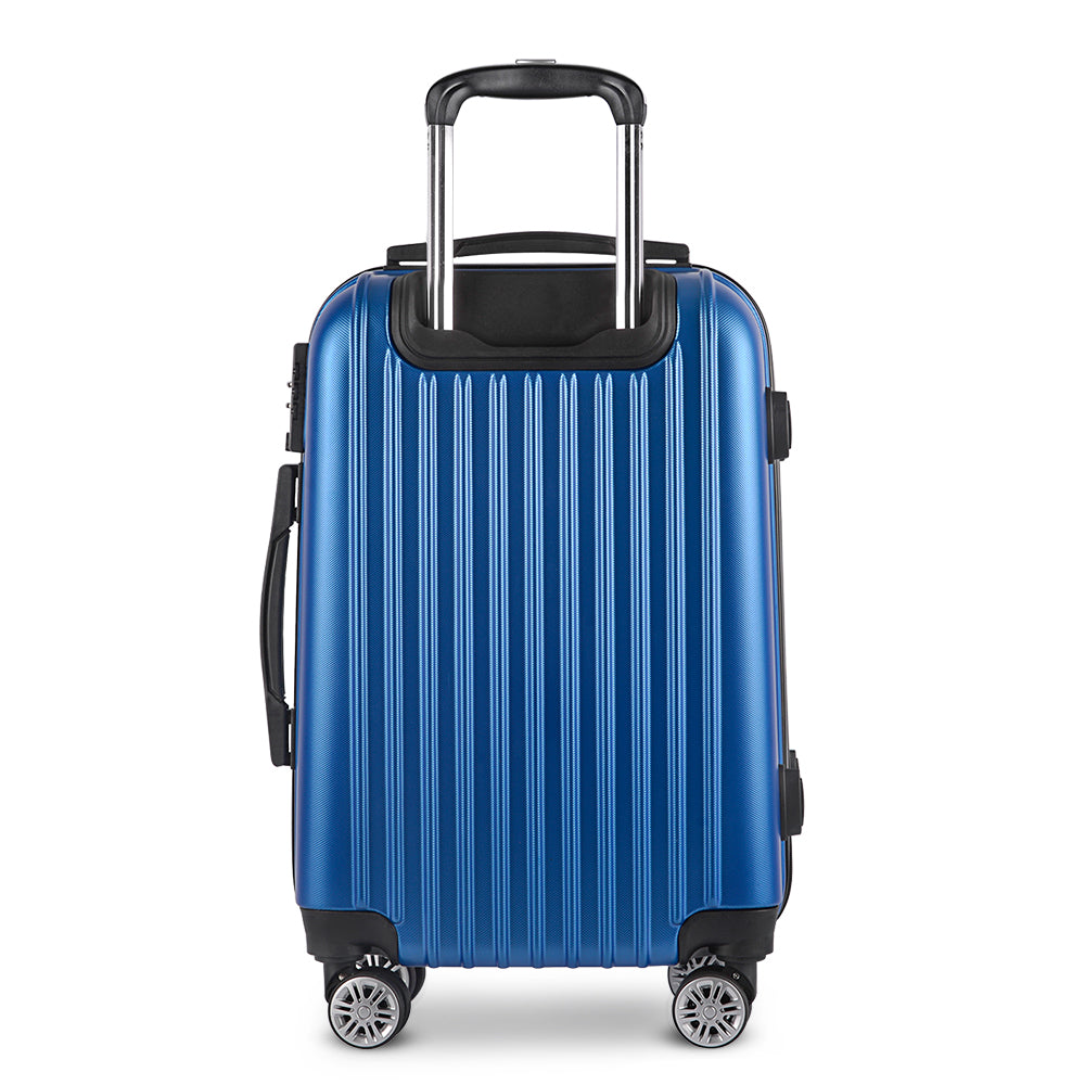 Wanderlite 28" Hard Shell Spinner Suitcase – TSA Lock, Carry-On Approved (Blue)