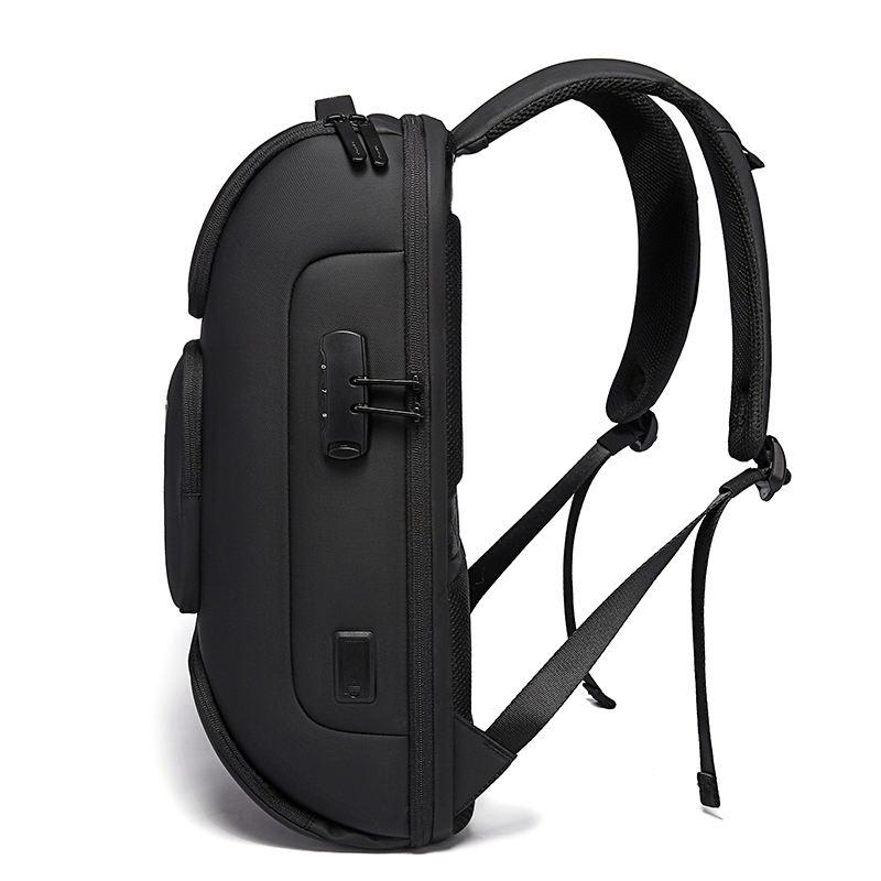 Waterproof Antitheft Men Backpack for 15.6 Laptop - Travel Ready - Black