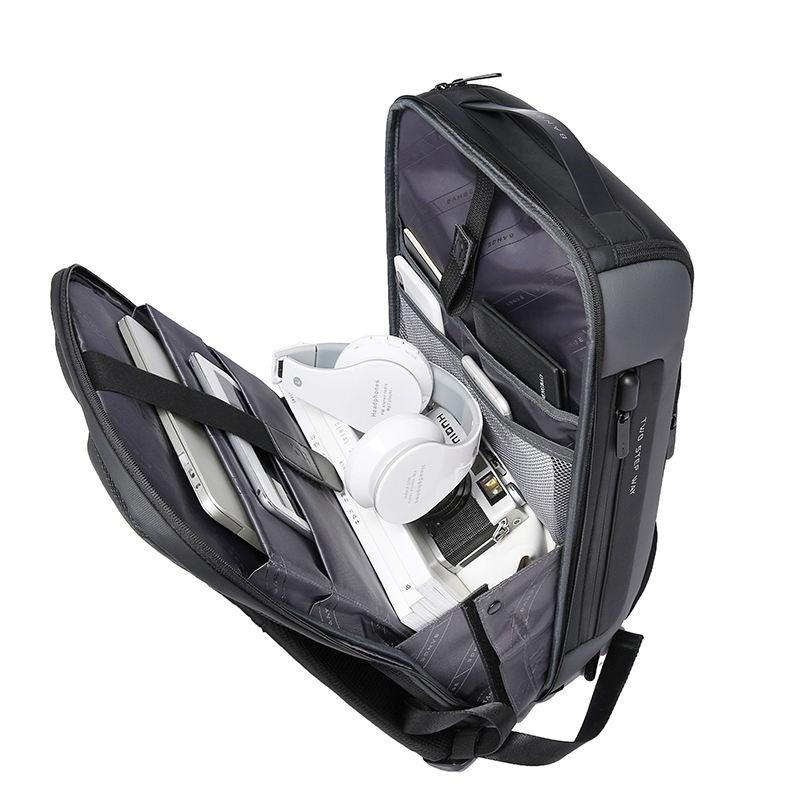 Waterproof Antitheft Men Backpack for 15.6 Laptop - Travel Ready - Black