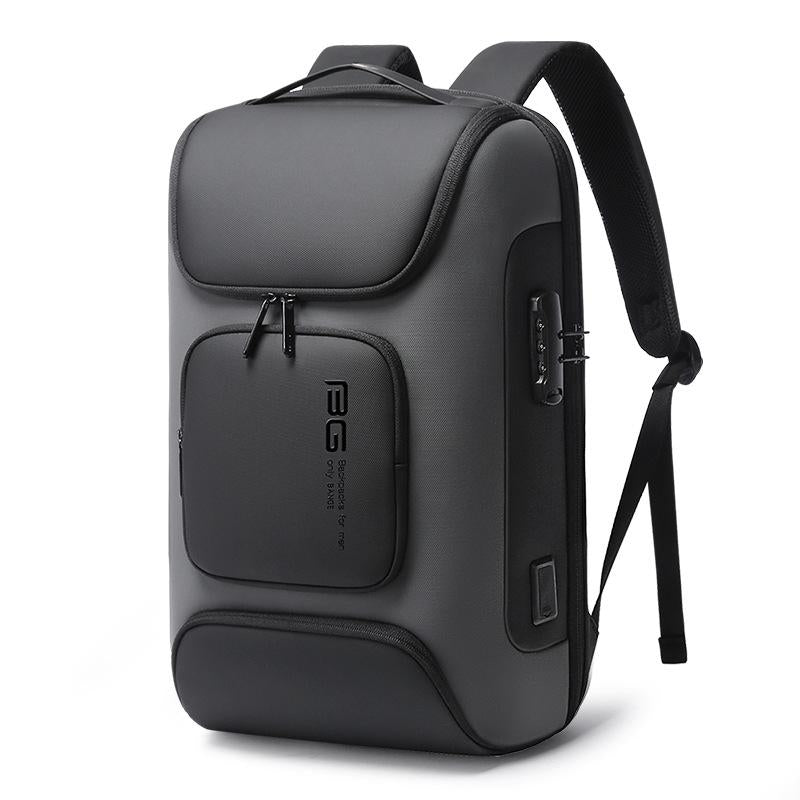 Waterproof Antitheft Men Backpack for 15.6 Laptop - Travel Ready - Black