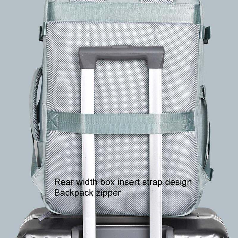 Large Capacity Simple Style Travel Backpack - Beige