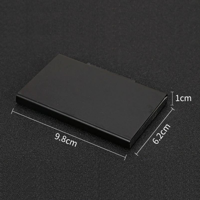 Aluminum Rfid Blocking Credit Card Holder - Black