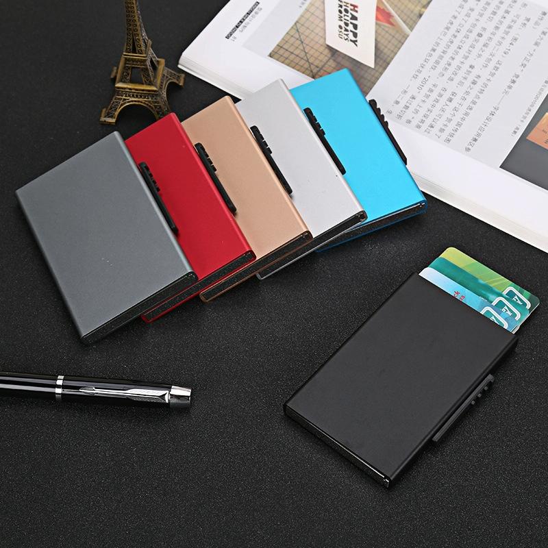 Aluminum Rfid Blocking Credit Card Holder - Black