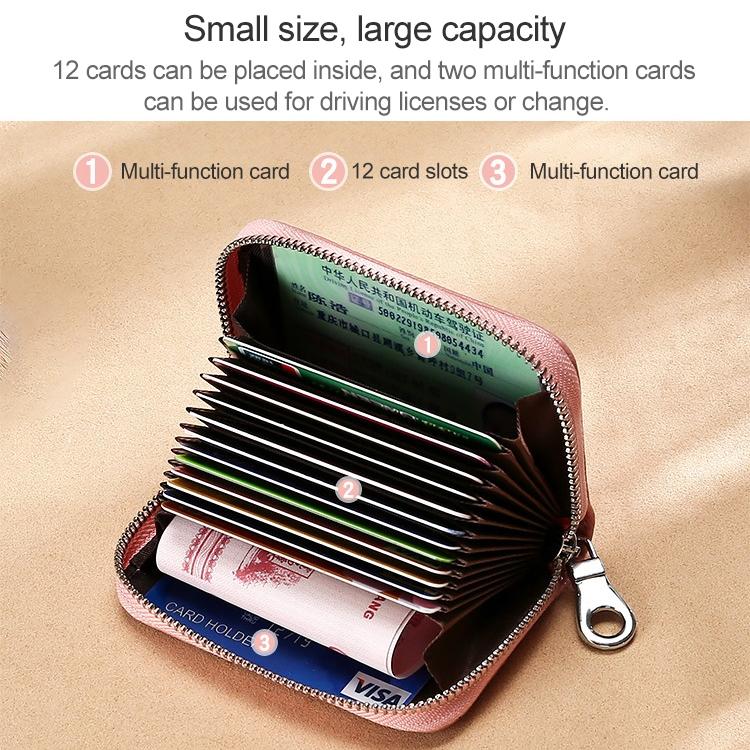 Women Anti Magnetic Leather Rfid Wallet - Dark Blue