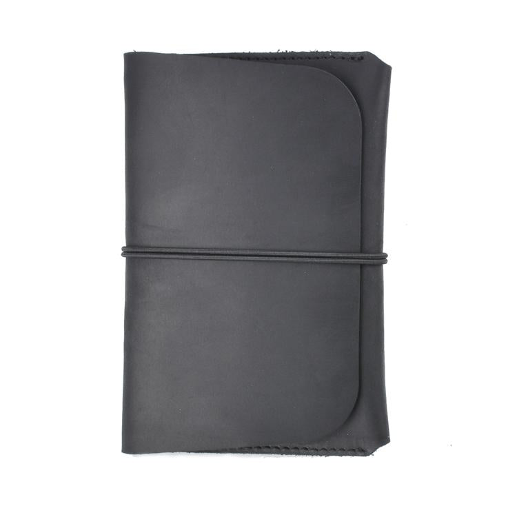 Retro Passport Wallet For Travel Crazy Horse Skin - Grey