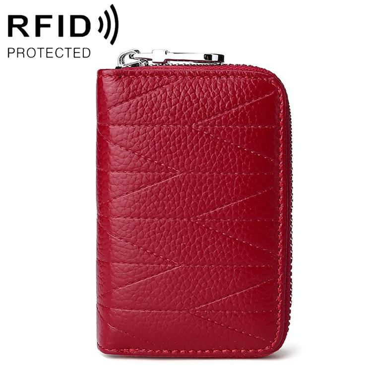 Women Anti Magnetic Leather Rfid Wallet - Light Purple