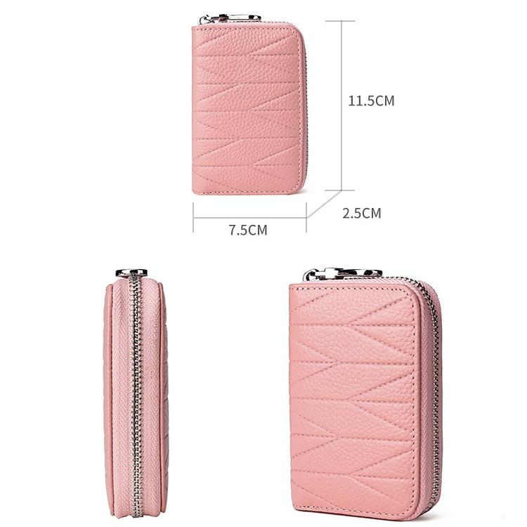 Women Anti Magnetic Leather Rfid Wallet - Light Purple