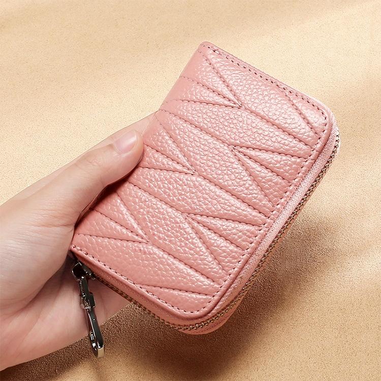 Women Anti Magnetic Leather Rfid Wallet - Light Purple