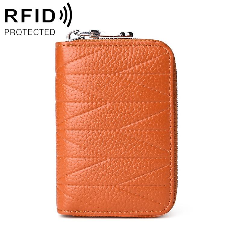 Women Anti Magnetic Leather Rfid Wallet - Light Purple