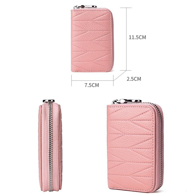 Women Anti Magnetic Leather Rfid Wallet - Light Purple