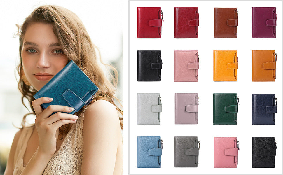 Yellow Premium Genuine Leather RFID Blocking Women's Wallet - Lightweight, Multi-Functional, and Stylish