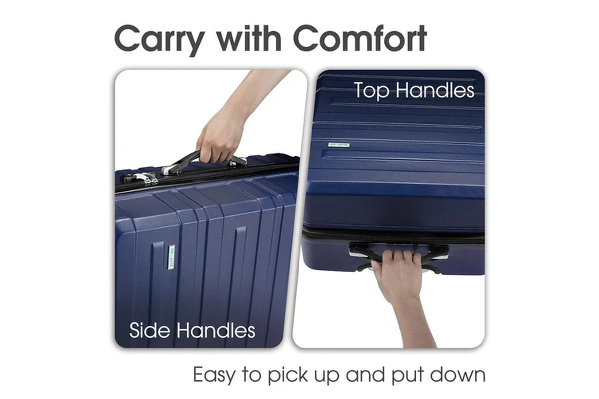 3 Piece Luggage Suitcase Set (Navy Blue)