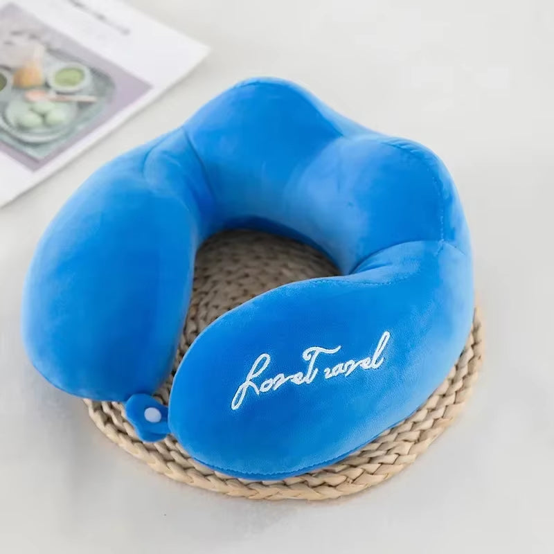 Travel Lust Neck Pillow – Soft PP Cotton Cushion for Planes & Road Trips