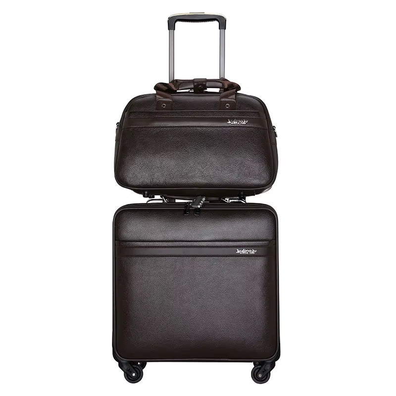 2-Piece Travel Set – 18" Rolling Suitcase & Business Handbag