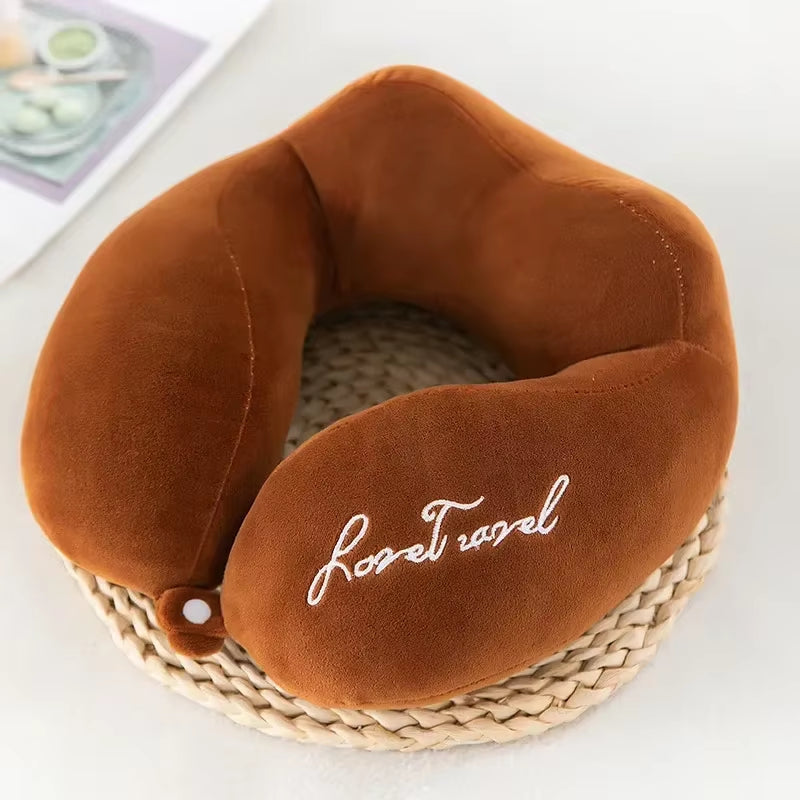 Travel Lust Neck Pillow – Soft PP Cotton Cushion for Planes & Road Trips