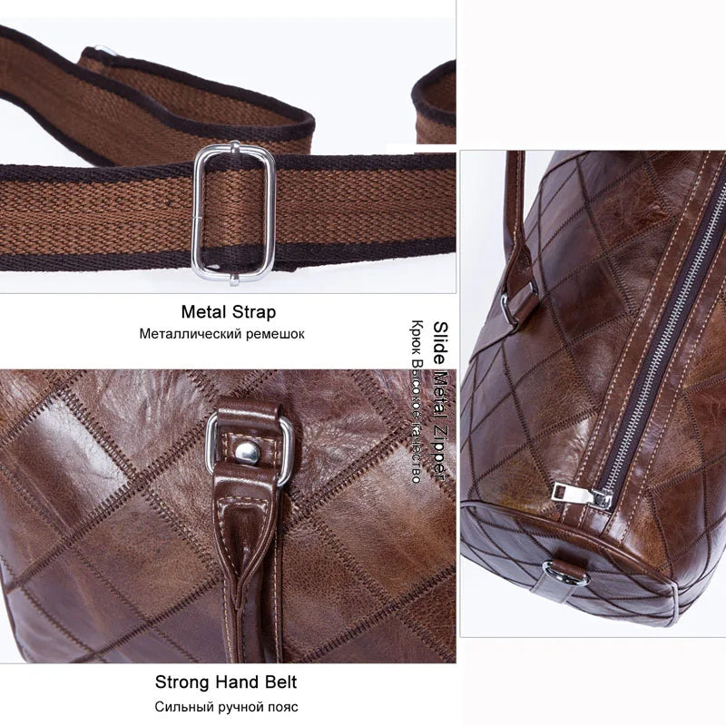 Men's Classic Leather Duffle – Handcrafted Travel & Weekend Bag (Multiple Colours Available)