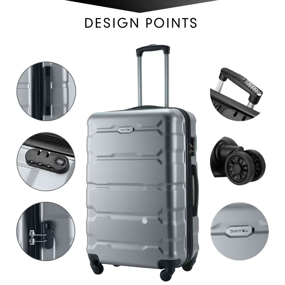 Jetsetter 4PCS Luggage Set – Spinner Wheels, Hardside Style (Multiple Colours Available)