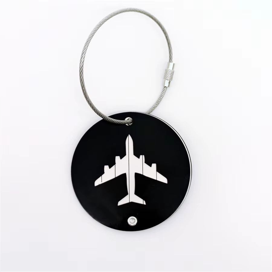 Aluminum Alloy Luggage Tag – Sleek Round ID Label for Men & Women
