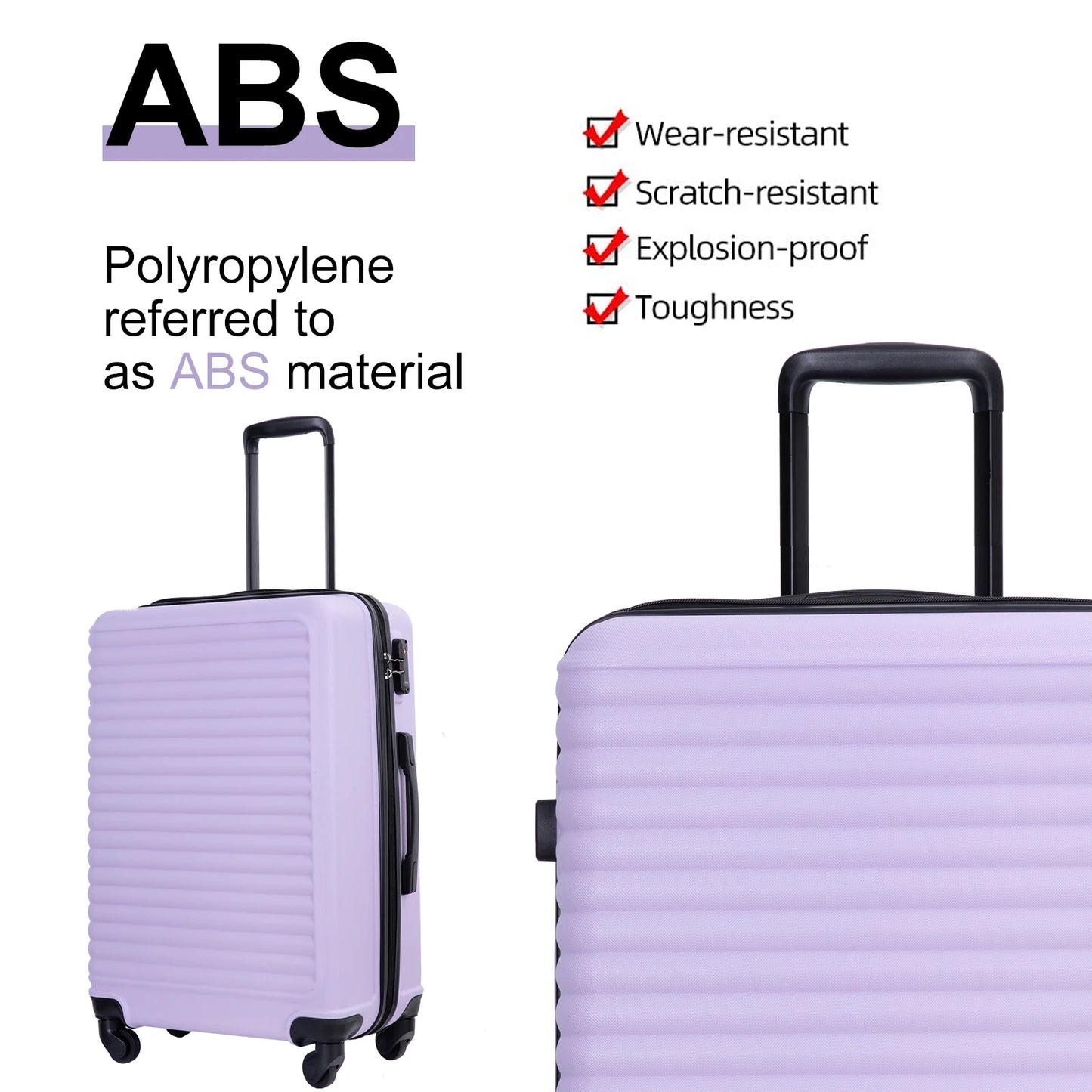 20" Carry on Luggage Lightweight Hardside Suitcase with Spinner Wheels (Multiple Colors Available)