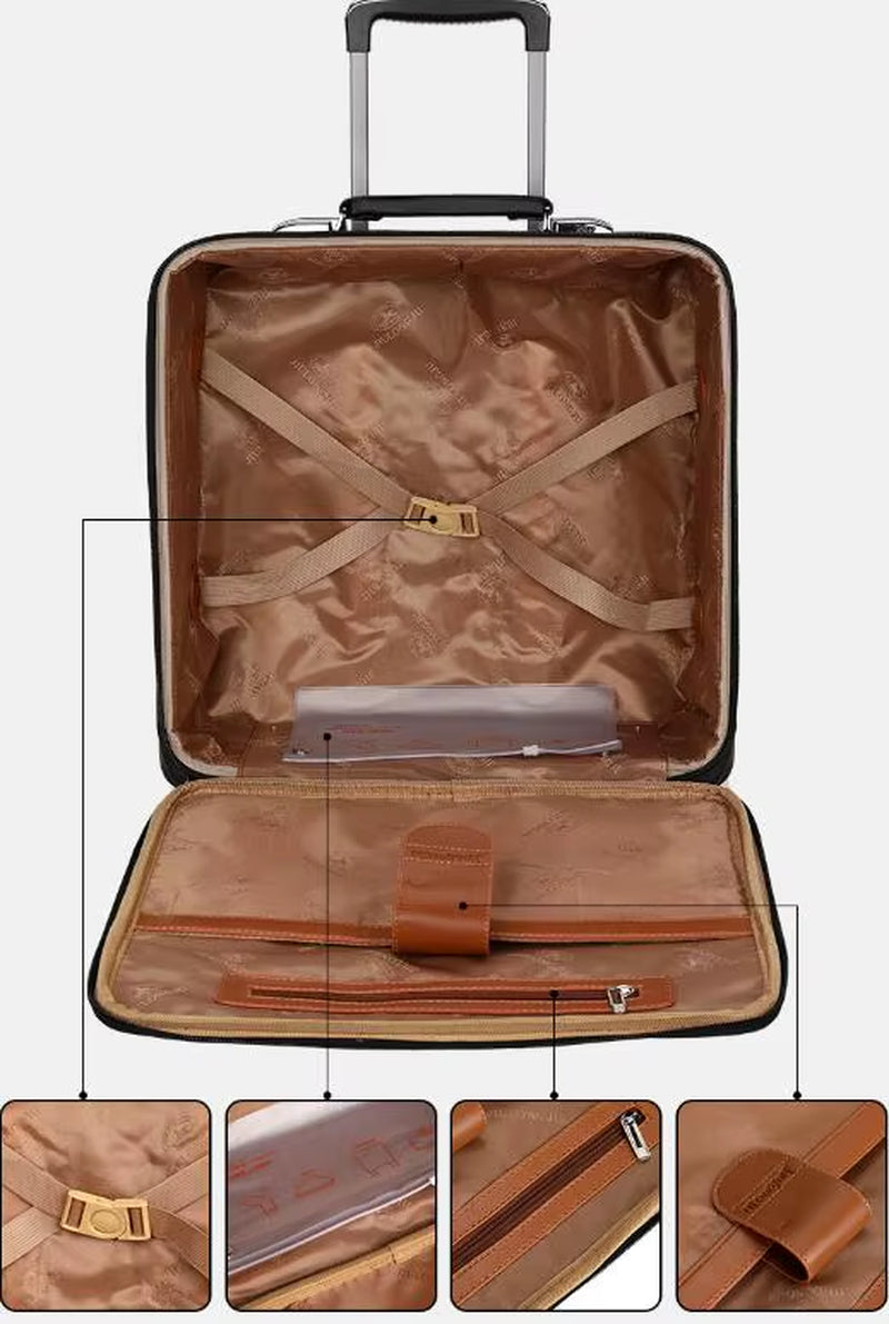 2-Piece Travel Set – 18" Rolling Suitcase & Business Handbag