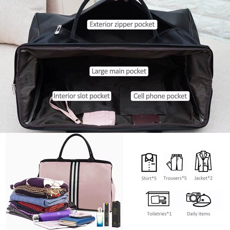 Women's Weekender Duffel – Foldable, Stylish, Outdoor-Ready