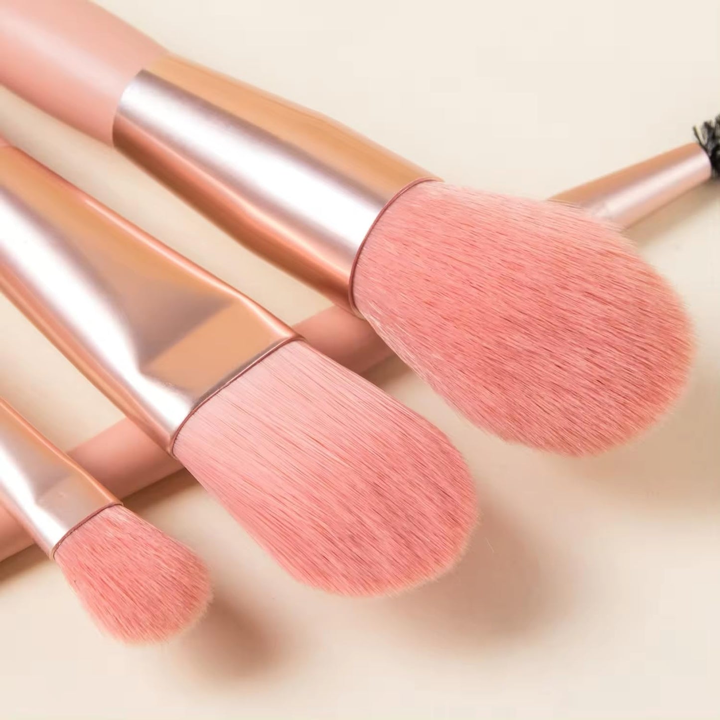 10 Sets Travel Makeup Brush Set Brushes Bag Face Make up Brushes Angled Blush Brush for Wedding Bridal Shower Favors Bachelorette Party Gift (Apricot Pink)