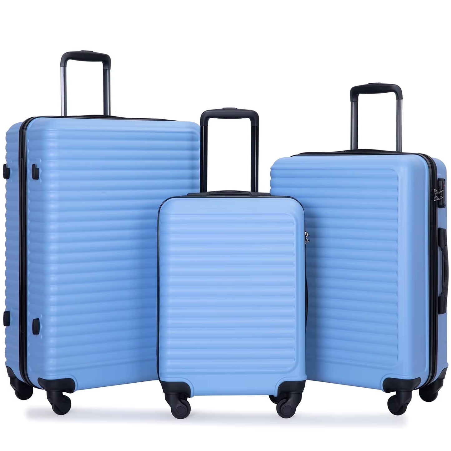 3-Piece Hardside Luggage Set – Lightweight Spinner Suitcases with TSA Lock 20”/24”/28” (Multiple Colors Available)