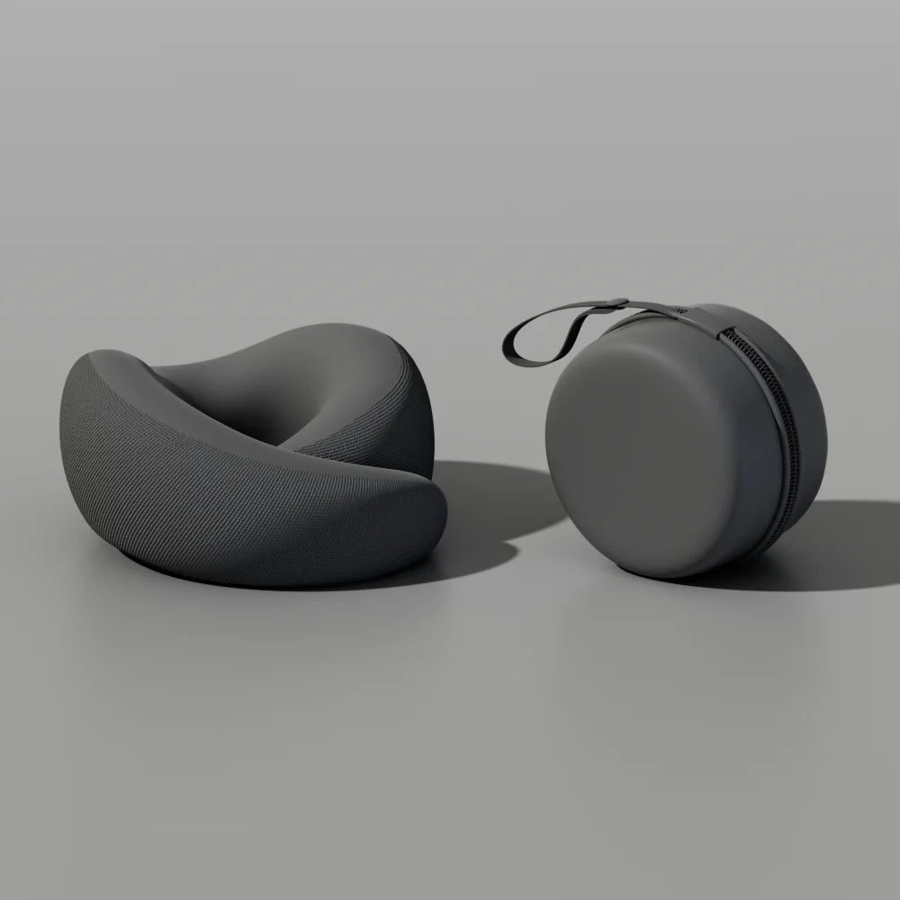 Memory Foam Travel Pillow – U-Shaped, Adjustable Neck Support