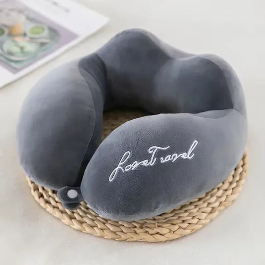 Travel Lust Neck Pillow – Soft PP Cotton Cushion for Planes & Road Trips