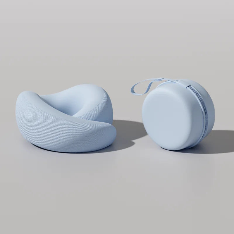 Memory Foam Travel Pillow – U-Shaped, Adjustable Neck Support