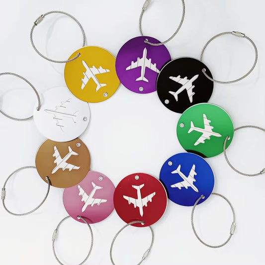 Aluminum Alloy Luggage Tag – Sleek Round ID Label for Men & Women
