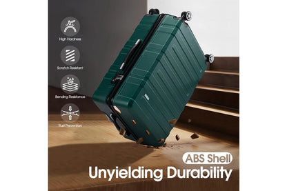 Travel Lust 3 Piece Luggage Suitcase Green